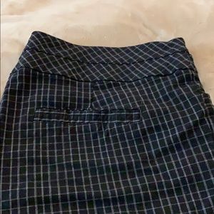 Maurices White-Checked Black Ankle Pant